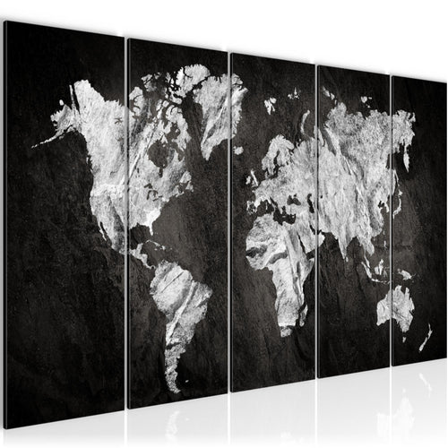 Runa Art Bild Weltkarte Wandbilder auf Vlies Leinwand 5 Teilig Wanddekoration Büro Wohnzimmer 002956a