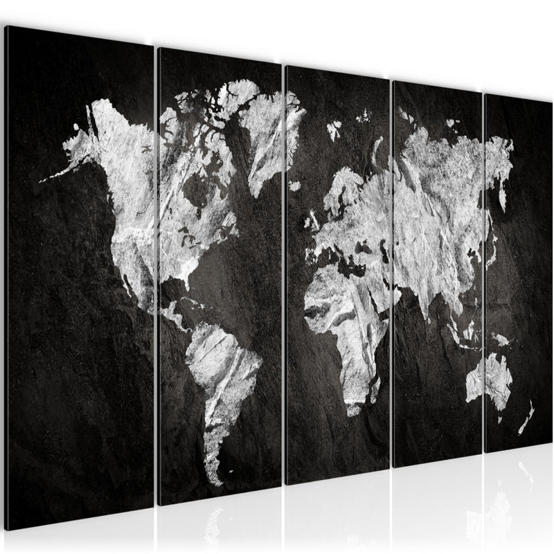 Runa Art Bild Weltkarte Wandbilder auf Vlies Leinwand 5 Teilig Wanddekoration Büro Wohnzimmer 002956a