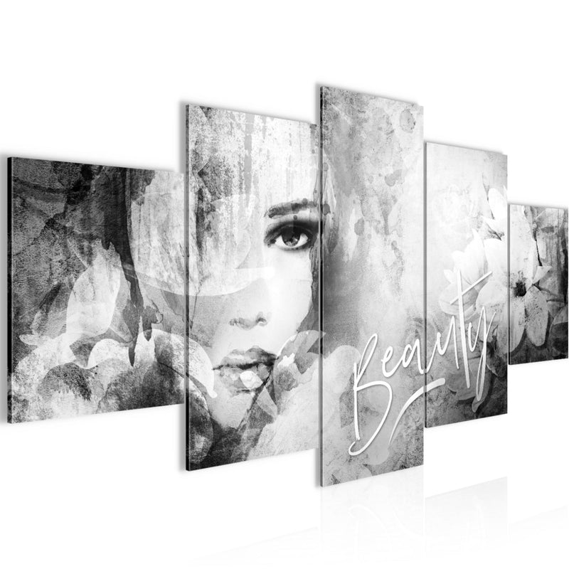 Runa Art Bild Wohnzimmer Schlafzimmer Blumen Vintage 5 Teilig Frau Bunt Wandbilder auf Vlies Leinwand 039353c
