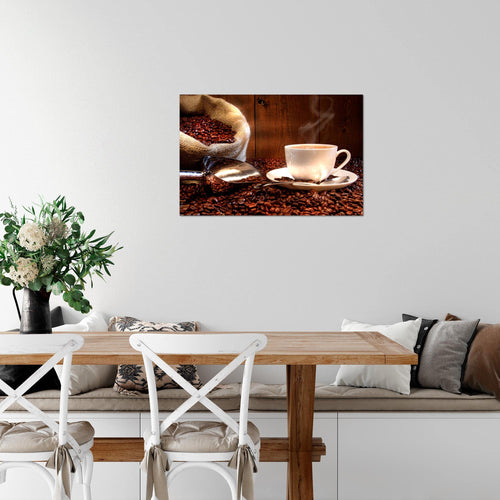 Runa Art Bild Küche Kaffee Modern Wandbilder Esszimmer Küchenbilder 1 Teilig - Made In Germany - Coffee Braun Flur 501815b