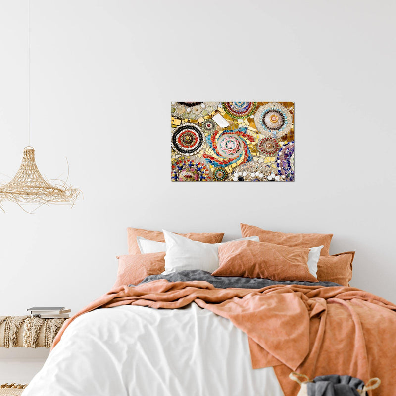 Runa Art Bild Abstrakt Mosaik Modern Wandbilder Wohnzimmer Schlafzimmer 1 Teilig - Made In Germany - Orientalisch Bunt Flur 501315a