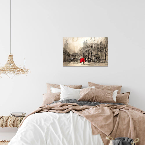 Runa Art Peinture Londres Moderne Tableau Decoration Murale - 100% Made In Germany - Résumé de la ville bleu Salle 009714b