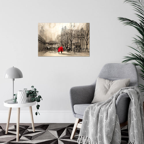 Runa Art Peinture Londres Moderne Tableau Decoration Murale - 100% Made In Germany - Résumé de la ville bleu Salle 009714b
