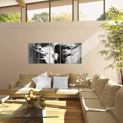 Runa Art Wandbilder XXL Blumen Pflanzen Wohnzimmer Schlafzimmer Büro 200 x 80 cm Blumen 5 Teilig - Made in Germany - 005055b