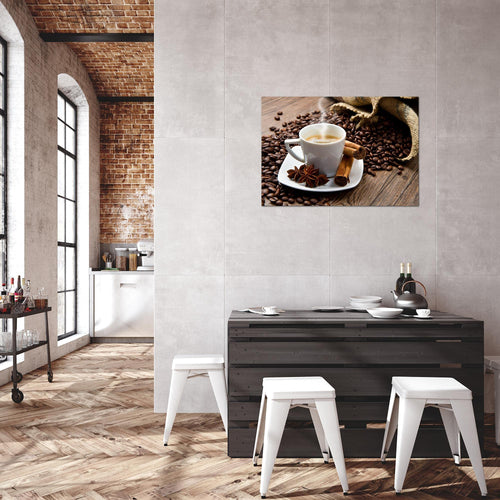 Runa Art Bild Küche Kaffee Modern Wandbilder Esszimmer Küchenbilder 1 Teilig - Made In Germany - Coffee Braun Flur 501815a