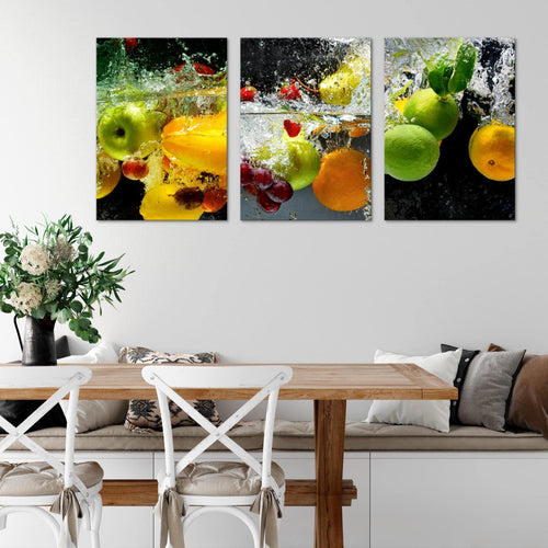 Novart AUFHÄNGFERTIG - Wandbilder Set XXL Küche Esszimmer Obst - Küchenbilder N000536a