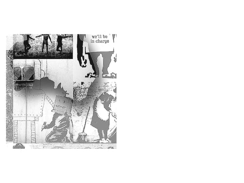 Runa Art Bild Weltkarte Banksy Collage Modern Wandbilder Wohnzimmer Büro 1 Teilig - Made In Germany - Pop Art Rosa Flur 104515b