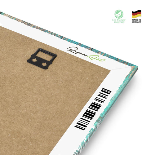 Runa Art Wandbild XXL Baum Abstrakt Wohnzimmer 200 x 80 cm Türkis Grau 5 Teilig - Made in Germany - 039955c