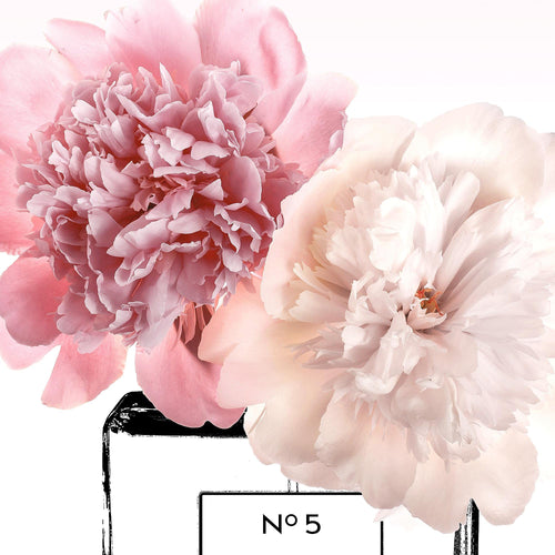 Novart Wandbilder - KEIN EXTRA RAHMEN BENÖTIGT - Wohnzimmer Mädchen Teenager - Bilder Modern Fashion Blumen - Rosa - N009465a