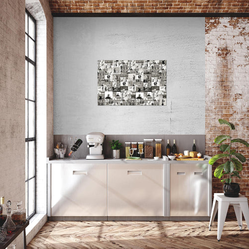 Runa Art Bild Collage Banksy Modern Wandbilder Loft Wohnzimmer 1 Teilig - Made In Germany - Street Art Braun Flur 302715c