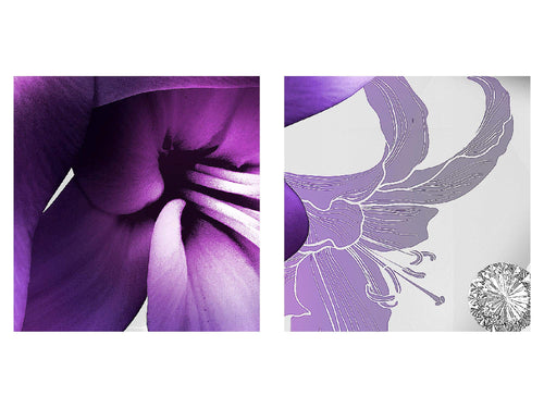 Runa Art - Bilder Blumen Lilien 200 x 100 cm 5 Teilig XXL Wanddekoration Design Rot 017351b
