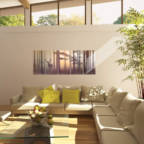Runa Art Bild Landschaft Wandbilder auf Vlies Leinwand 5 Teilig Wanddekoration Wohnzimmer Schlafzimmer Büro 013456b