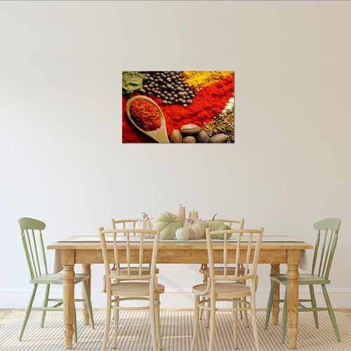 Runa Art Bild Küche Gewürze Modern Wandbilder Esszimmer Küchenbilder 1 Teilig - Made In Germany - Esszimmer Rot Flur 500415a