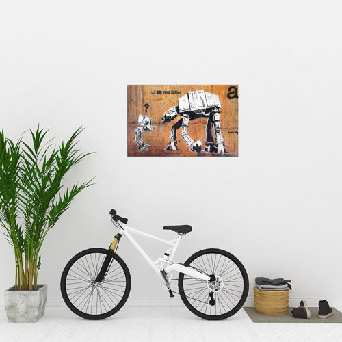 Runa Art Bild I am your Father Modern Wandbilder Loft Wohnzimmer 1 Teilig - Made In Germany - Street Art Orang Flur 302015c