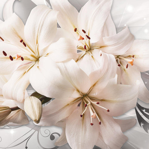 Runa Art - Bilder Blumen Pflanzen 200 x 100 cm 5 Teilig XXL Wanddekoration Design Natur Beige 020151a