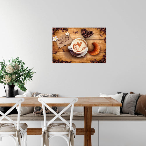 Runa Art Bild Kaffee Küche Modern Wandbilder Esszimmer Küchenbilder 1 Teilig - Made In Germany - Mit Sprüchen Braun Flur 501215a