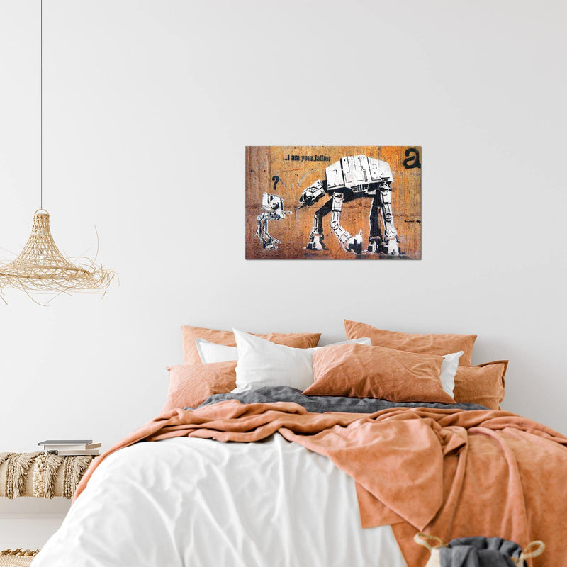 Runa Art Bild I am your Father Modern Wandbilder Loft Wohnzimmer 1 Teilig - Made In Germany - Street Art Orang Flur 302015c