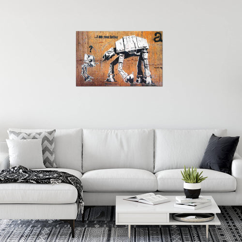 Runa Art Bild I am your Father Modern Wandbilder Loft Wohnzimmer 1 Teilig - Made In Germany - Street Art Orang Flur 302015c