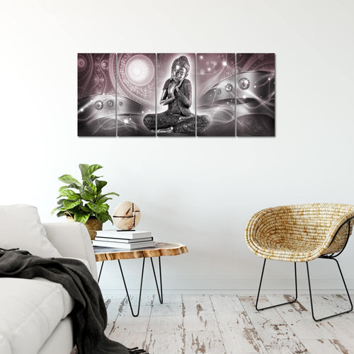 Runa Art Bild Buddha Zen Wandbilder auf Vlies Leinwand 5 Teilig Wanddekoration Wohnzimmer Schlafzimmer 041656a